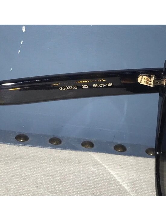 Luxury New Authentic Gucci GG0325S 002 Cat-Eye Sunglasses ✨ main image 8